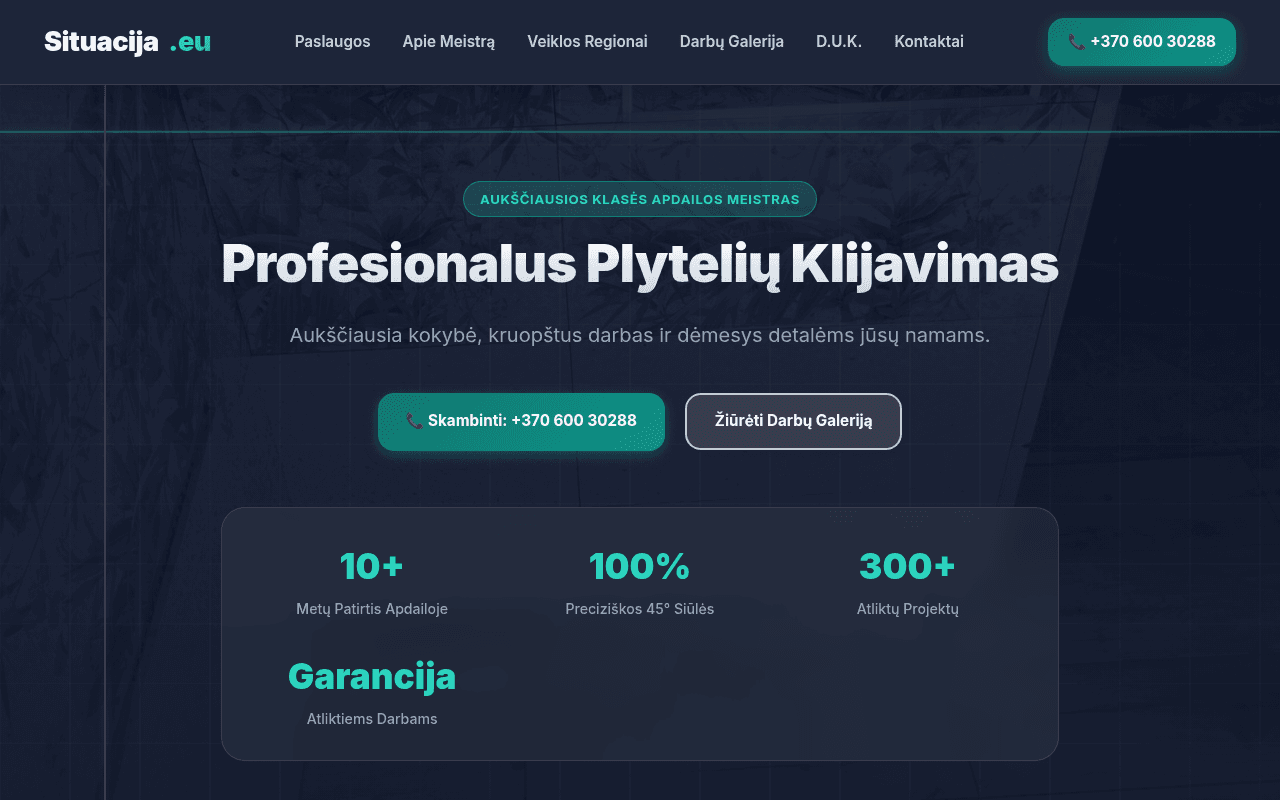 Situacija — plytelių klojimo meistras — situacija.eu